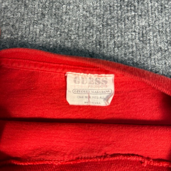 Vintage Guess Georges Marciano Red G Logo T-Shirt Single Stitch Made in USA OSFA - Picture 4 of 5